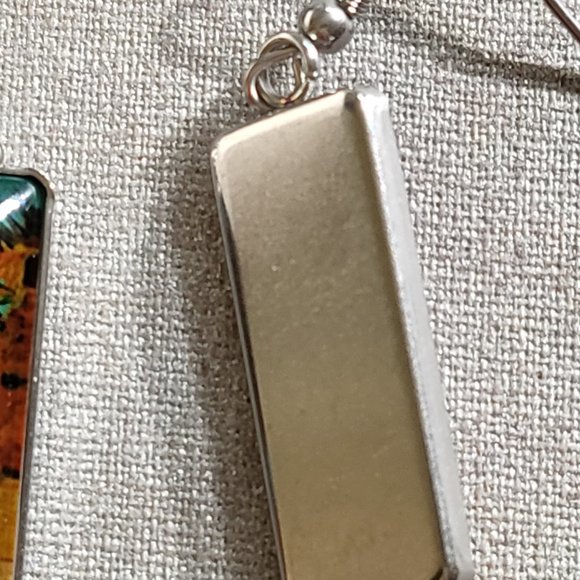 Van Gogh Painting Inspired Earrings - "Stary Night" and "Sunflower" earrings - Picture 6 of 6